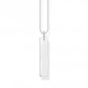 Image of Sterling Silver Tag Necklace KE2142-001-21-L50V