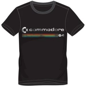 Image of Commodore 64 Logo Mens Medium T-Shirt - Black