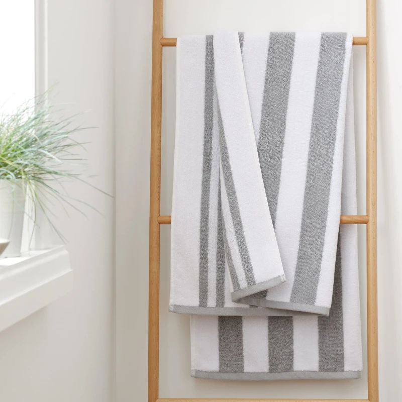 Image of Bianca Cotton Reversible Stripe Cotton Towel