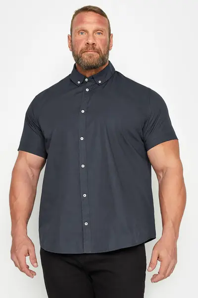 Image of BadRhino Poplin Shirt Mid Navy