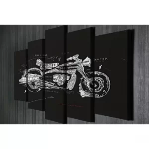 Image of BC108 Multicolor Decorative Canvas Painting (5 Pieces)