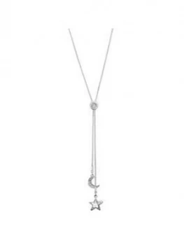 Image of Jon Richard Silver Plated Swarovski Celestial Lariat Neckace
