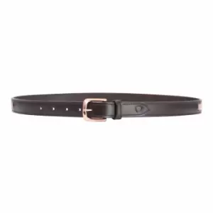 Image of Hy Unisex Adult Rosciano Leather Belt (M) (Brown/Rose Gold)