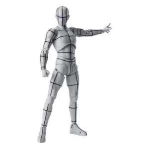 Image of S.H. Figuarts Body Kun Action Figure Wireframe Gray Color Version 15 cm