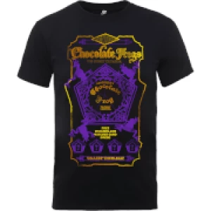 Image of Harry Potter Honeydukes Purple Chocolate Frogs Mens Black T-Shirt - M - Black