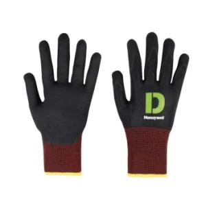 Image of Cut Resistant Gloves, Foam Nitrile Coated, Black, Size 10