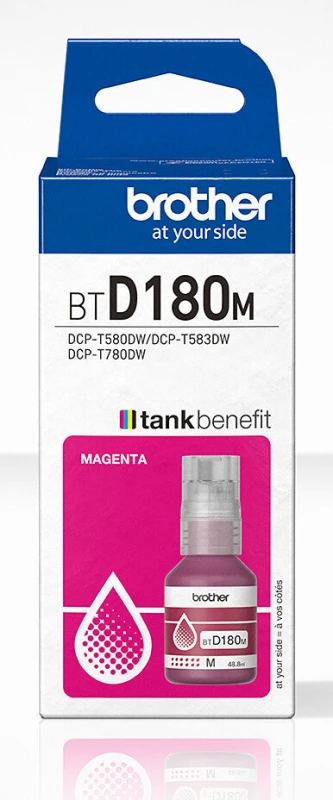 Image of Brother BTD180M Magenta Ink Bottle (Original)