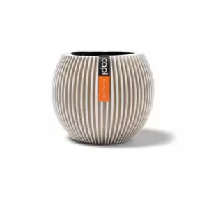 Image of Vase ball Groove 21x19 ivory