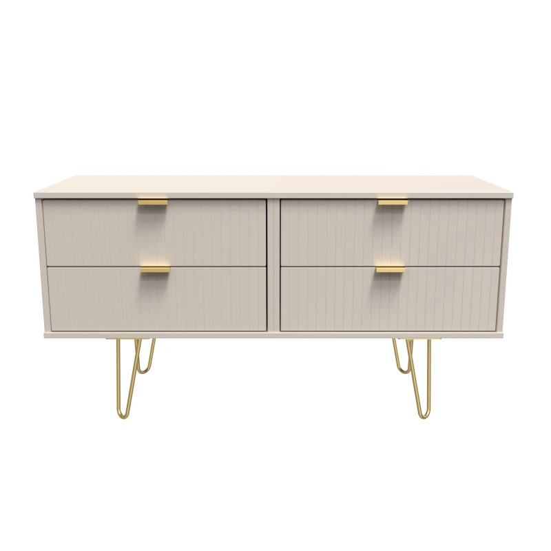 Image of Ready Assembled 2 U Bexley 4 Drawer Bed Box (Ready Assembled) in Taupe Unisex