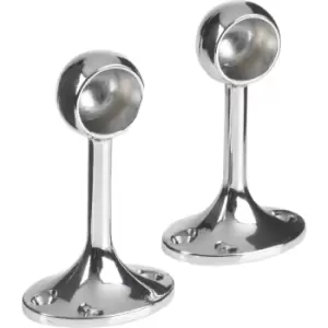 Image of Deluxe End Brackets - Chrome Plated - 19mm