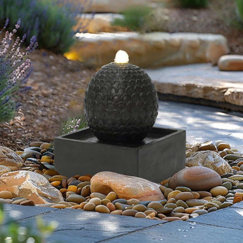 Image of Charles Bentley Arno Sphere LED Outdoor Water Feature