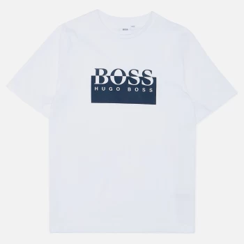 Image of Hugo Boss Short Sleeve Chest Logo T-Shirt White Size 4 Years Boys