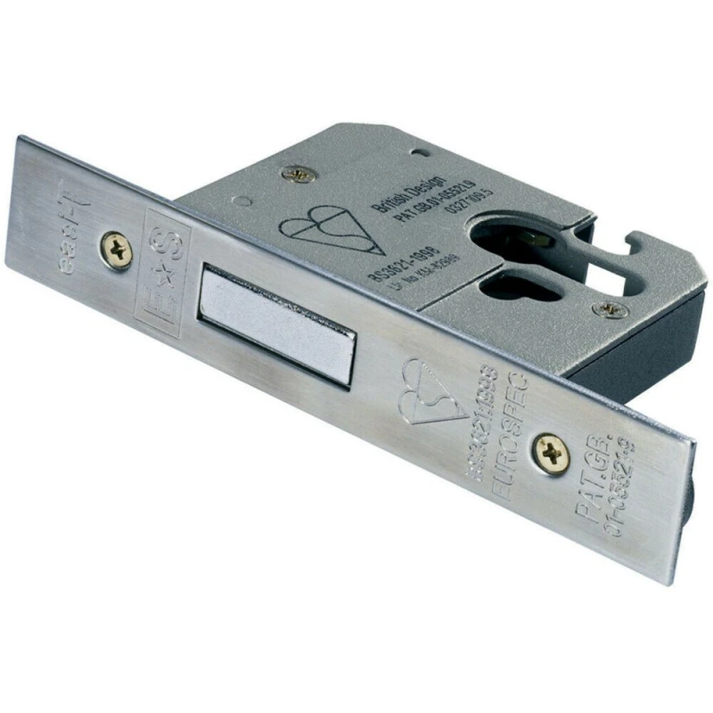 Image of Loops 64mm Euro Profile Double Cylinder Deadlock Set Latch Cylinder & Escutcheon Multi unisex