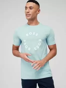 Image of BOSS Tee 4 Regular Fit T-Shirt-Light/Pastel Blue, Light Blue, Size 5XL, Men