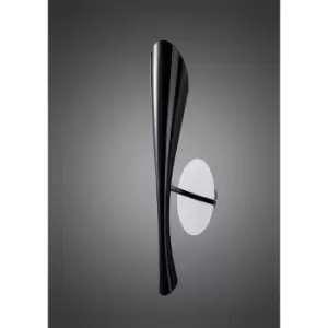 Image of Pop wall light with switch 1 Bulb E27, shiny Black / white arylic / polished chrome