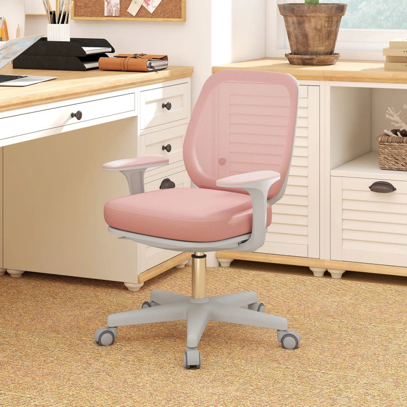 Image of VINSETTO VINSETTO Office Chair, 360 Degree Swivel Desk Chair with Wheels, Pink Pink One Size Unisex 5063603036581