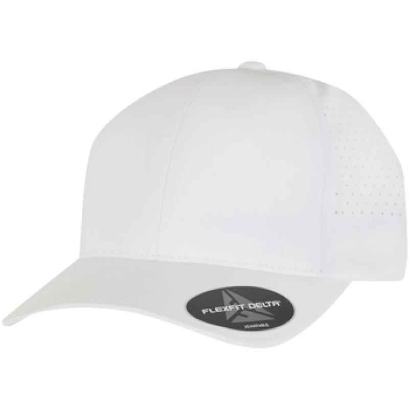 Image of Flexfit Mens Delta Snapback Baseball Cap in White White Male One Size