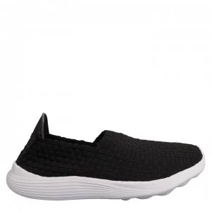 Image of Fabric Flyer Slip On Shoes Mens - Black/White