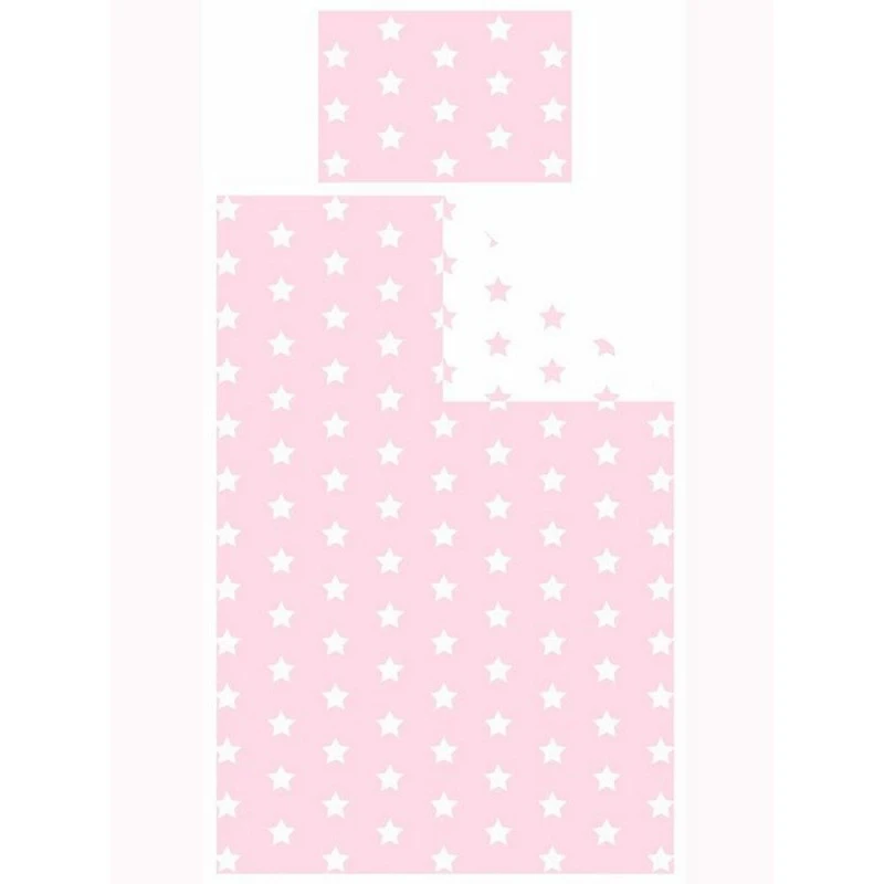 Image of Bedding & Beyond Stars Fitted Bed Sheet Set in Pink Size: Single Pink Unisex Single