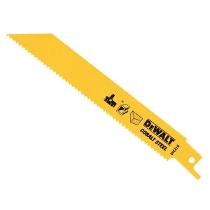 Image of DEWALT Bi Metal Sabre Blade for Plastic & Pipes 203mm Pack of 5