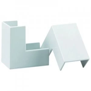 Image of Wickes Mini Trunking Outside Angle - White 16 x 16mm Pack of 2