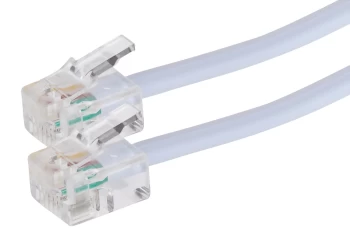 Image of Maplin RJ11 to RJ11 6P4C ADSL Telephone Modem Lead - White, 3m