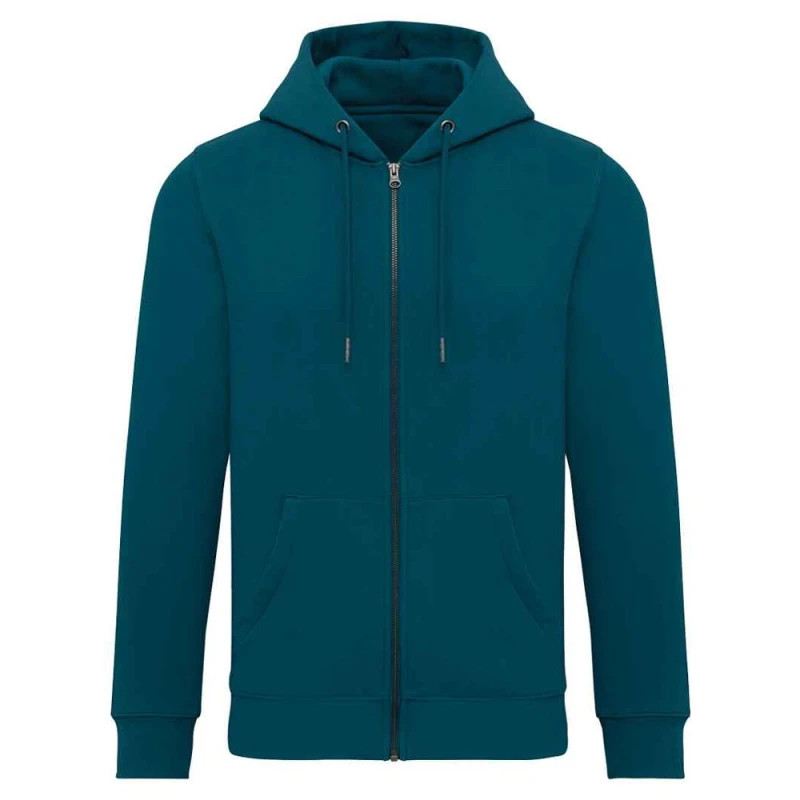 Image of Native Spirit Mens Full Zip Hoodie in Bottle Green Size: XS Bottle Green Male XS