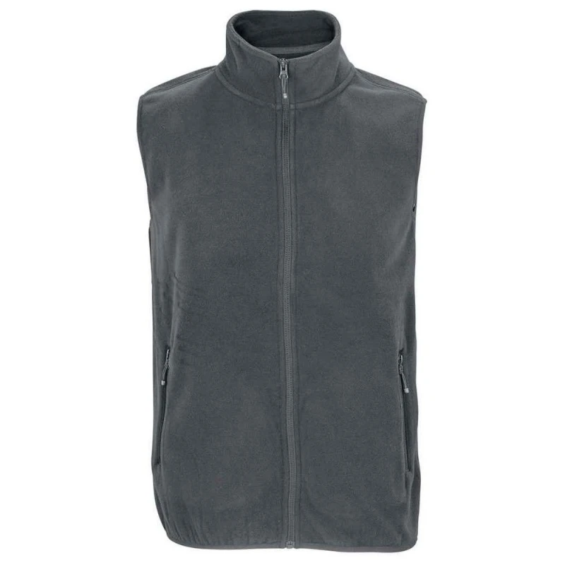 Image of SOL'S Mens Factor Microfleece Body Warmer in Charcoal Size: XS Charcoal Male XS