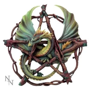 Image of Forest Pentagram Dragon Wall Art