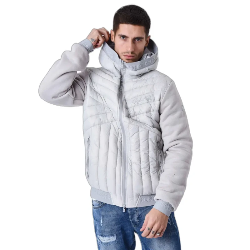 Image of Project X Paris Two-material jacket Project X Paris Gris Male S