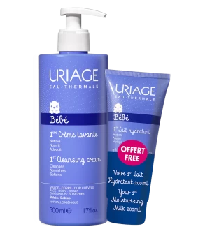 Image of Uriage Promo Baby 1st Cleansing Cream 500ml + Moisturizing Milk 200ml
