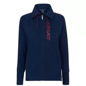 Image of Ariat Team Logo Full Zip Sweatshirt Womens - Blue