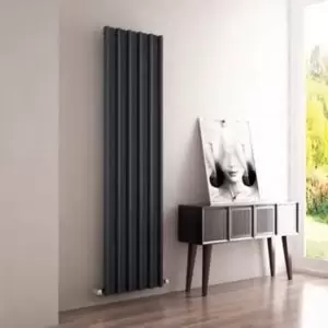 Image of Carisa Barkod Vertical Designer Radiator, Anthracite (W)470mm (H)1800mm