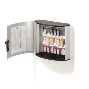 Image of Original Durable 18 Key Key Box Aluminium Cabinet with Combi Lock Silver