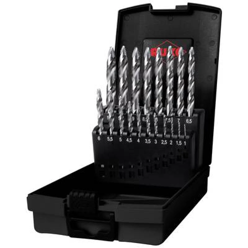 Image of RUKO RUKO 259214RO HSS-G Twist drill bit set 19 Piece DIN 338 Triangular shank 1 Set 259214RO
