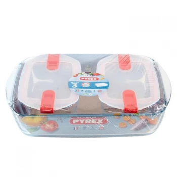 Image of Pyrex Roaster & StoragSet14 - Clear