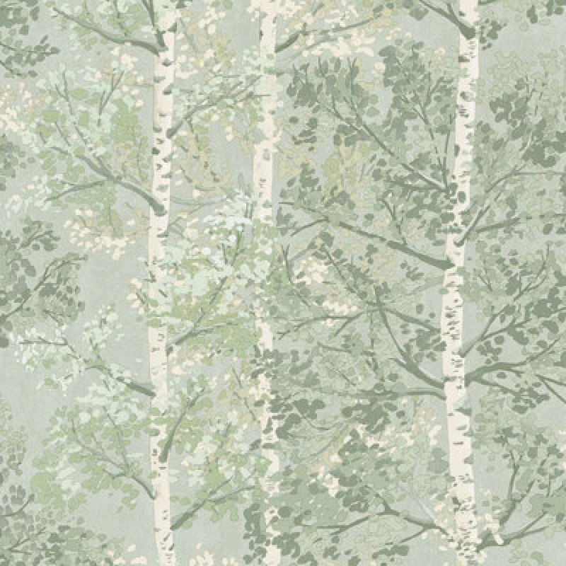 Image of Silverwood Wallpaper Green Rasch 100203
