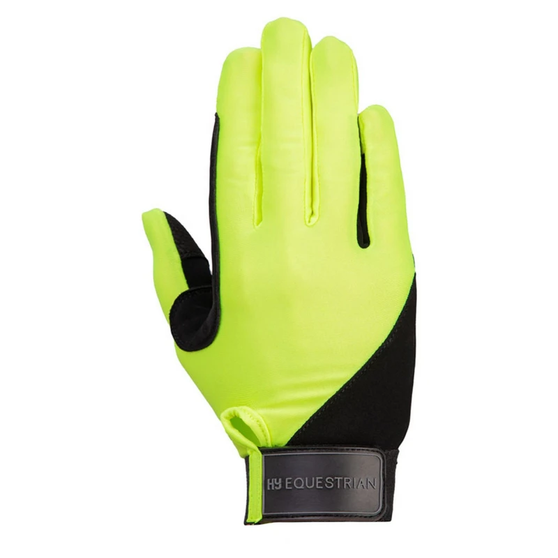 Image of Hy Mens Riding Gloves in Yellow Size: XS Yellow Male XS
