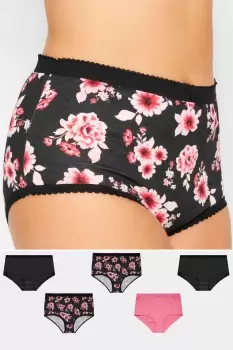 Image of 5 Pack Curve Floral Full Briefs