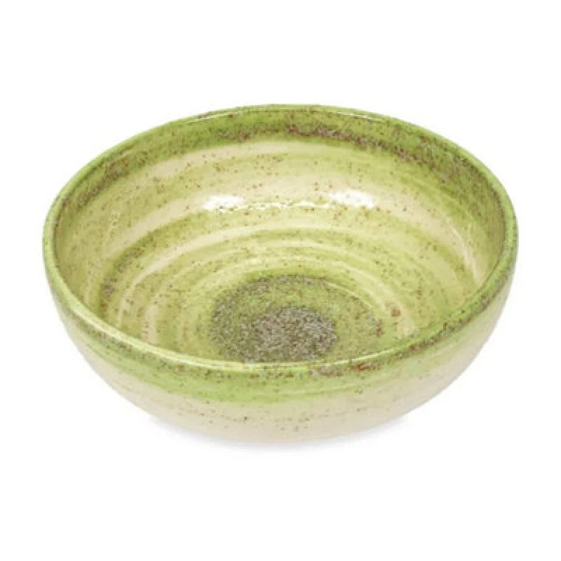 Image of Verano Spanish Ceramics Pastel Beach Hand Painted Kitchen Dining Table Shallow Bowl Set Of 4 Green 14Cm (Diam)