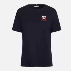 Image of Tommy Hilfiger Womens Reg Monogram T-Shirt - Desert Sky - XS