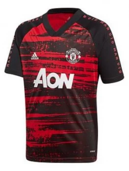 Image of Adidas Youth Manchester United 20/21 Pre Match T-Shirt - Red
