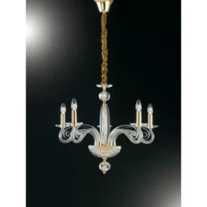 Image of Fan Europe EPOQUE 5 Light Chandeliers Gold, Crystal 65x52cm