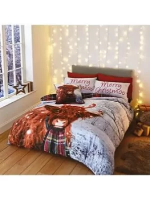Image of Catherine Lansfield Merry Christmoo Christmas Duvet Set