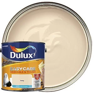 Image of Dulux Easycare Washable & Tough Ivory Matt Emulsion Paint 2.5L