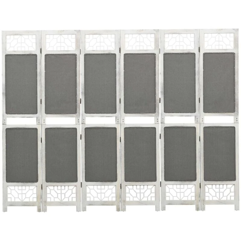 Image of VIDAXL 6-Panel Room Divider Grey 210x165cm Fabric Vidaxl 8720286654903