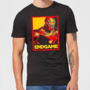 Image of Avengers Endgame Iron Man Poster Mens T-Shirt - Black - XL