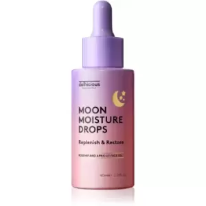 Image of delhicious MOON MOISTURE DROPS nourishing oil serum for skin regeneration and renewal 40ml