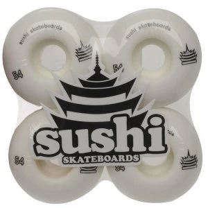 Image of Sushi Pagoda Skateboard Wheels 4 Pack - White
