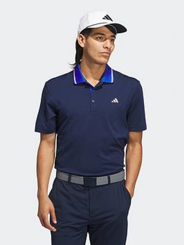 Image of adidas Ultimate365 Tour Twistknit Polo Shirt Mens - Blue Blue L